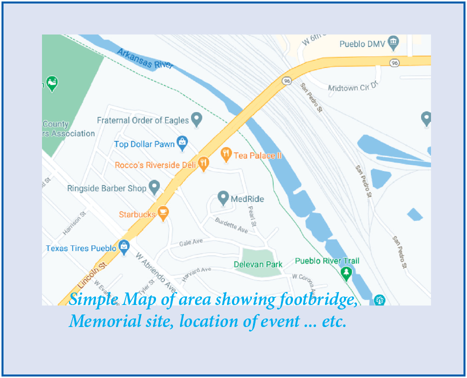 Pueblo Levee Memorial Map